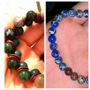 Set of 2 - Chakra Healing Stone Bracelets